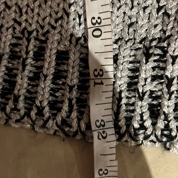 H&M Metallic sweater spaghetti straps mini dress  Sz S - Picture 7 of 13